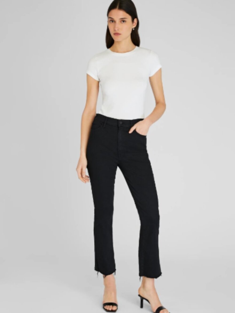 MOTHER The Hustler Ankle Fray Jeans in Not Guilty – Size 26